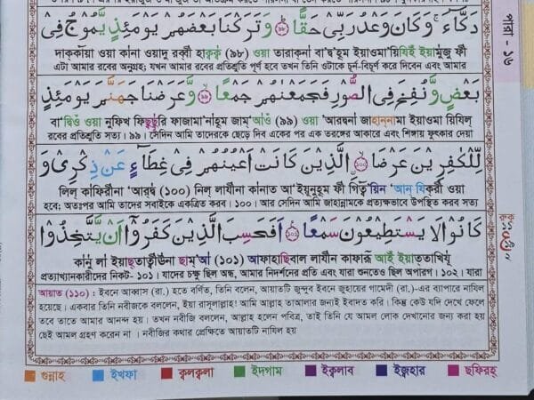 qr code color coded quran । কিউ আর কালার কোডেড ক্বরীয়ানা কুরআন